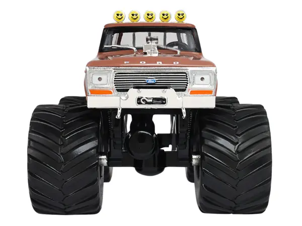 1978 Ford F-350 Monster Truck with 66-Inch Tires "BFT" Brown Two-Tone "Kings of Crunch" Series 1/43 Diecast Model Car by Greenlight #4