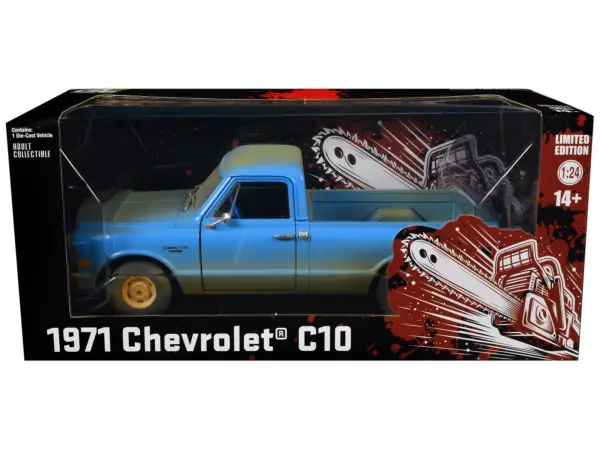 1971 Chevrolet C-10 Pickup Truck Blue (Dirty Version) "Hollywood Greatest Hits" Series 1/24 Diecast Model Car by Greenlight #3