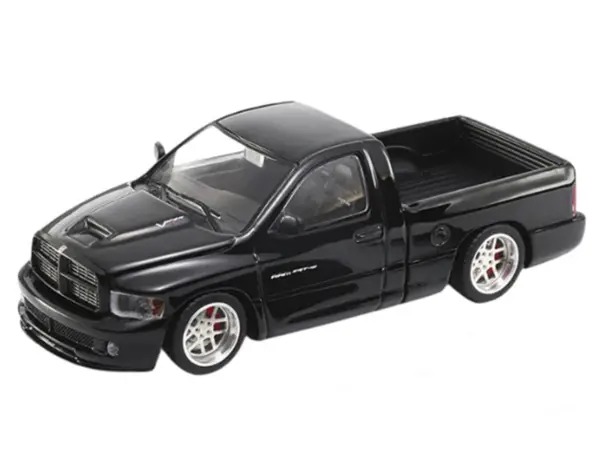 2003 Dodge Ram SRT-10 Pickup Truck Black 1/64 Diecast Model Car by Shoom64 Models #2