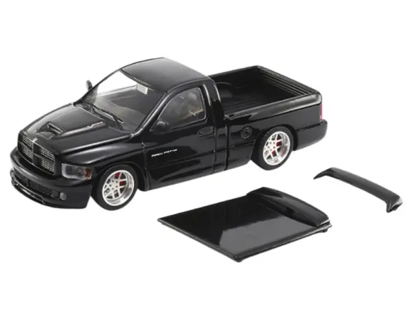 2003 Dodge Ram SRT-10 Pickup Truck Black 1/64 Diecast Model Car by Shoom64 Models #3