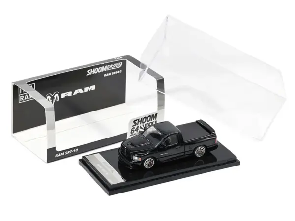 2003 Dodge Ram SRT-10 Pickup Truck Black 1/64 Diecast Model Car by Shoom64 Models #4