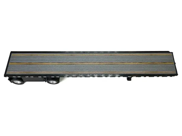 High Boy Spread Axle Flatbed Trailer Black 1/87 (HO) Plastic Model Car by HO Logistics #2