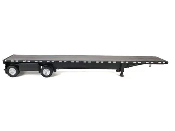 High Boy Spread Axle Flatbed Trailer Black 1/87 (HO) Plastic Model Car by HO Logistics #3