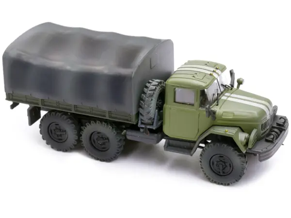 ZIL 131 Cargo Truck Green with White Stripes "Ukrainian Ground Forces" 1/72 Diecast Model by Legion #3