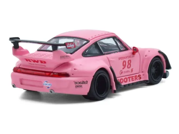 RWB 993 #98 "Hooters" Matt Pink 1/64 Diecast Model Car by Model Model #3