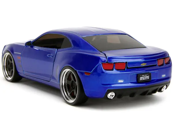 2010 Chevrolet Camaro Candy Blue with Black Hood "Bigtime Muscle" Series 1/24 Diecast Model Car by Jada #5