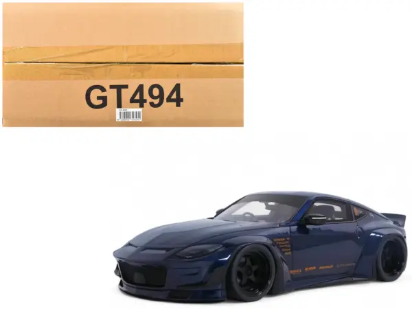 2023 Nissan 400Z by Pandem RHD (Right Hand Drive) Midnight Blue 1/18 Model Car by GT Spirit #1