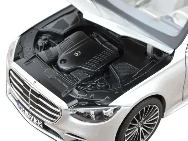 2021 Mercedes-Benz S-Class AMG Line Silver Metallic with Sunroof 1/18 Diecast Model Car by Norev #2