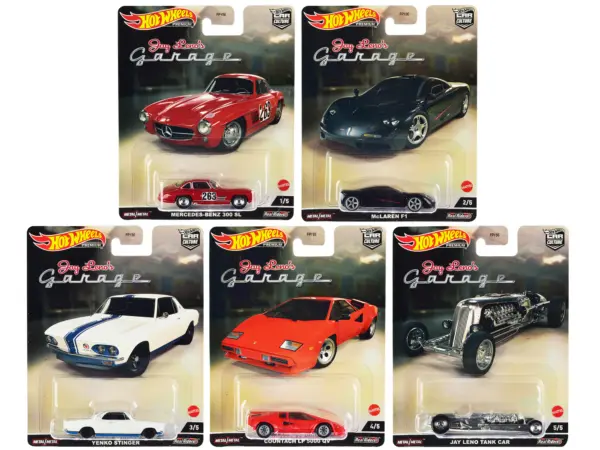 "Jay Leno’s Garage" 5 piece Set "Car Culture" Series Diecast Model Cars by Hot Wheels #1