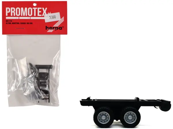 Dual Axle Trailer Chassis 1/87 (HO) Plastic Model by Promotex #1