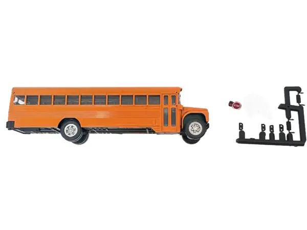School Bus Yellow with Stop Sign 1/87 (HO) Plastic Model by Promotex #2
