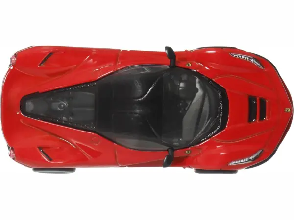 Ferrari LaFerrari Red with Black Top "Euro Speed" Series Diecast Model Car by Hot Wheels #4