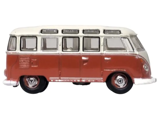Volkswagen T1 Samba Bus Sealing Wax Red and Gray 1/148 (N) Scale Diecast Model Car by Oxford Diecast #3