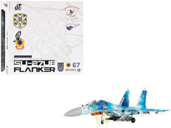 Sukhoi Su-27UB Flanker Aircraft "831st Tactical Aviation Brigade" (2017) Ukrainian Air Forces 1/72 Diecast Model by JC Wings #1