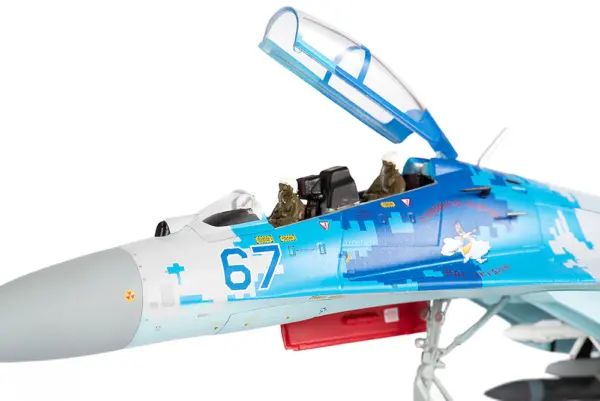 Sukhoi Su-27UB Flanker Aircraft "831st Tactical Aviation Brigade" (2017) Ukrainian Air Forces 1/72 Diecast Model by JC Wings #5