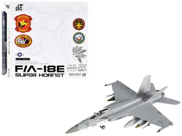 Boeing F/A-18E Super Hornet Aircraft "VFA-87 Golden Warriors USS George H. W. Bush" (2017) United States Navy 1/72 Diecast Model by JC Wings #1