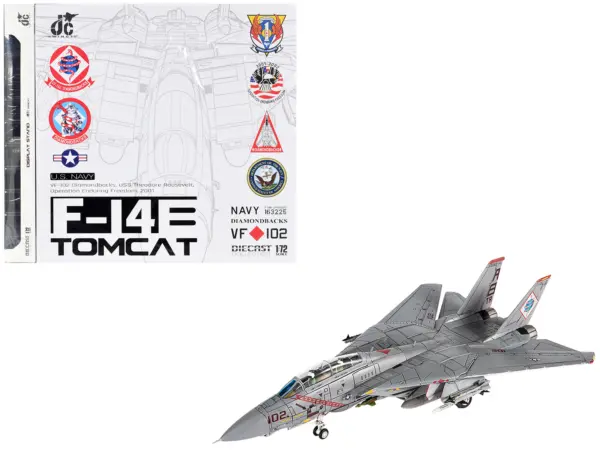 Grumman F-14B Tomcat Fighter Aircraft "VF-102 Diamondbacks Operation Enduring Freedom" (2001) United States Navy 1/72 Diecast Model by JC Wings #1
