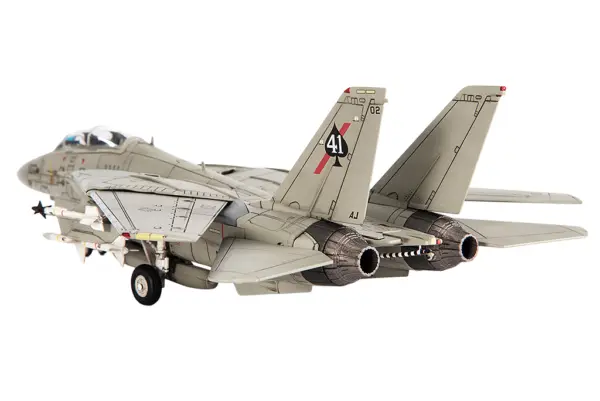 Grumman F-14A Tomcat Fighter Aircraft "VF-41 Black Aces USS Nimitz Gulf of Sidra" (1981) United States Navy 1/72 Diecast Model by JC Wings #3