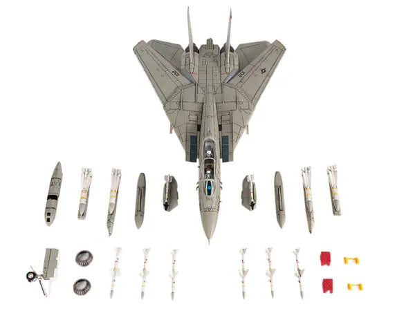 Grumman F-14A Tomcat Fighter Aircraft "VF-41 Black Aces USS Nimitz Gulf of Sidra" (1981) United States Navy 1/72 Diecast Model by JC Wings #5