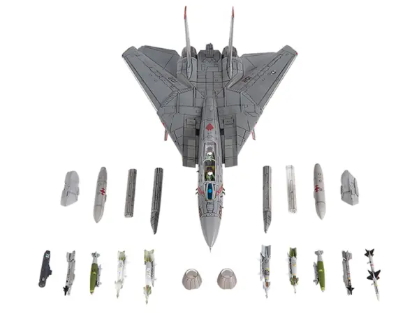 Grumman F-14B Tomcat Fighter Aircraft "VF-102 Diamondbacks Operation Enduring Freedom" (2001) United States Navy 1/72 Diecast Model by JC Wings #5