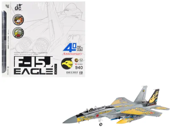 Mitsubishi F-15J Eagle Fighter Aircraft "306th Tactical Fighter Squadron 40th Anniversary" (2021) JASDF (Japan Air Self-Defense Force) 1/72 Diecast Model by JC Wings #1