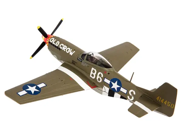 North American P-51D Mustang Fighter Aircraft "Captain Clarence E. Anderson 363rd FS 357th FG Old Crow" (1944) United States Air Force 1/72 Diecast Model by JC Wings #2