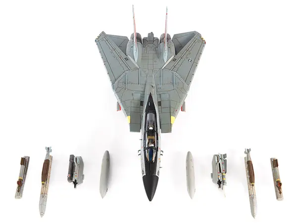 Grumman F-14D Tomcat Fighter Aircraft "VF-31 Tomcatters USS Theodore Roosevelt The Last Flight" (2006) United States Navy 1/72 Diecast Model by JC Wings #4