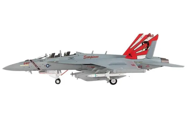 Boeing EA-18G Growler Aircraft "VAQ-132 Scorpions" United States Navy 1/72 Diecast Model by JC Wings #2