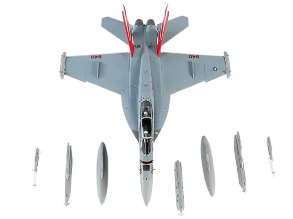 Boeing EA-18G Growler Aircraft "VAQ-132 Scorpions" United States Navy 1/72 Diecast Model by JC Wings #5