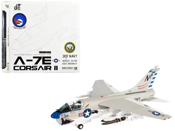 Vought A-7E Corsair II Attack Aircraft "VA-93 Blue Blazers USS Midway" (1979) United States Navy 1/72 Diecast Model by JC Wings #1