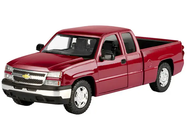 2006 Chevrolet Silverado 1500 Pickup Truck Red Metallic "Die-Cast Collection" Series 1/25 Diecast Model Car by Motormax #2