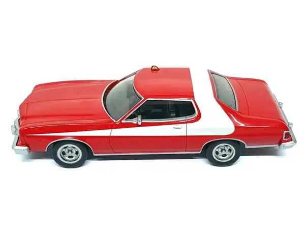 1975 Ford Gran Torino Red with White Graphics 1/43 Diecast Model Car by Norev #3