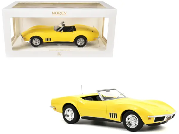 1969 Chevrolet Corvette Cabriolet Daytona Yellow 1/18 Diecast Model Car by Norev #1