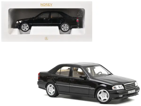 1993 Mercedes-Benz C36 AMG Black Metallic 1/18 Diecast Model Car by Norev #1