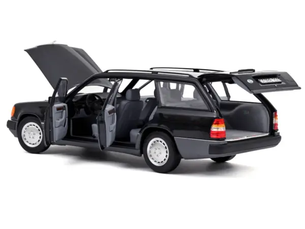 1990 Mercedes-Benz 300 DT-Model S124 Blue Black Metallic 1/18 Diecast Model Car by Norev #2