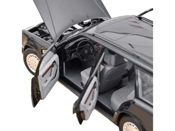 1990 Mercedes-Benz 300 DT-Model S124 Blue Black Metallic 1/18 Diecast Model Car by Norev #4