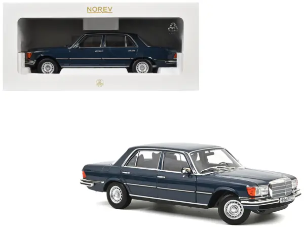 1979 Mercedes-Benz 350 SEL Hansa Blue 1/18 Diecast Model Car by Norev #1