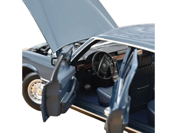 1979 Mercedes-Benz 350 SEL Hansa Blue 1/18 Diecast Model Car by Norev #4