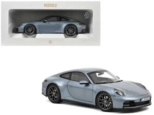 2024 Porsche 911 Carrera Polar Silver Metallic 1/18 Diecast Model Car by Norev #1