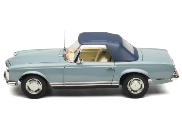1963 Mercedes-Benz 230 SEL Horizon Blue with Cream Interior 1/18 Diecast Model Car by Norev #4