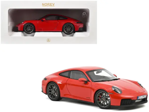 2024 Porsche 911 Carrera 4 GTS Guards Red 1/18 Diecast Model Car by Norev #1