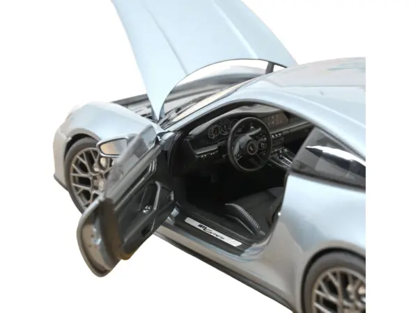 2024 Porsche 911 Carrera Polar Silver Metallic 1/18 Diecast Model Car by Norev #4