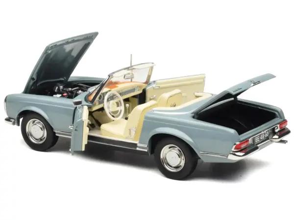 1963 Mercedes-Benz 230 SEL Horizon Blue with Cream Interior 1/18 Diecast Model Car by Norev #5