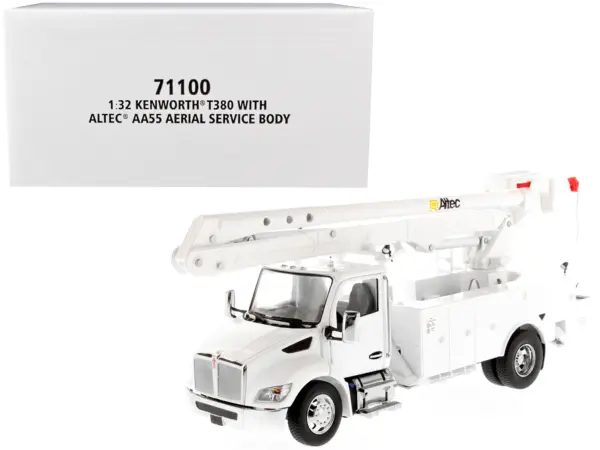 Kenworth T380 with Altec AA55 Aerial Service Truck White "Transport Series" 1/32 Diecast Model by Diecast Masters #1