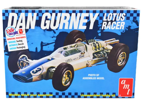 Skill 2 Model Kit Dan Gurney Lotus Racer 1/25 Scale Model by AMT #1