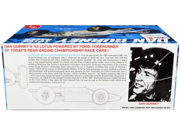 Skill 2 Model Kit Dan Gurney Lotus Racer 1/25 Scale Model by AMT #3