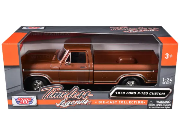 1979 Ford F-150 Pickup Truck Brown 1/24 Diecast Model Car by Motormax #3