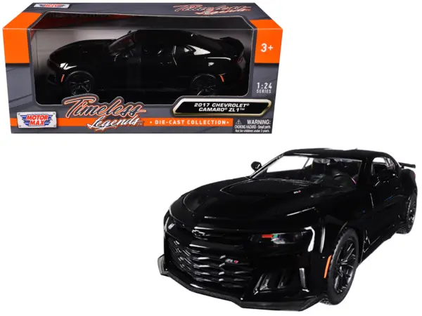 2017 Chevrolet Camaro ZL1 Black 1/24 Diecast Model Car by Motormax #1