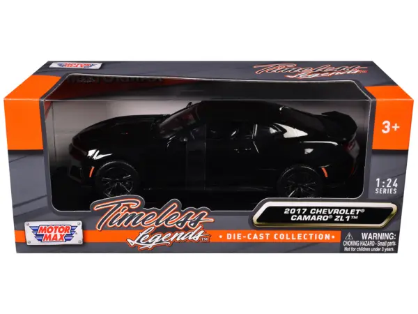 2017 Chevrolet Camaro ZL1 Black 1/24 Diecast Model Car by Motormax #3