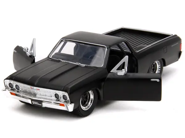 1967 Chevrolet El Camino Matt Black "Fast & Furious" Series 1/32 Diecast Model Car by Jada #2